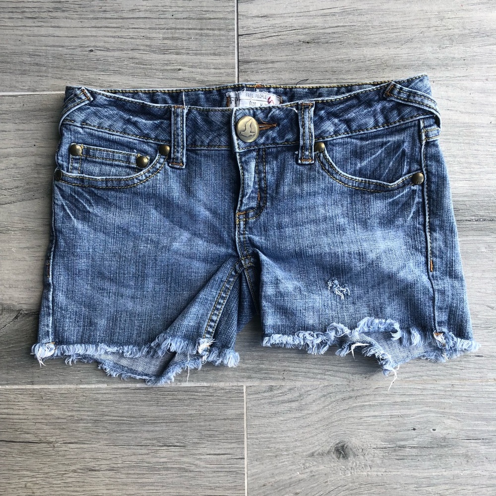 Free People denim shorts